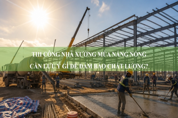 Thi công nhà xưởng mùa nắng nóng cần lưu ý gì để đảm bảo chất lượng?